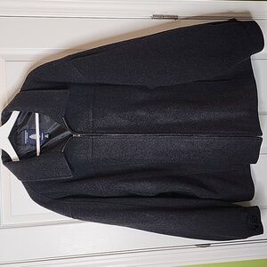 Roundtree & Yorke Full Zip Wool Coat in Dark Heathered Gray, Men's Size 2X BIG